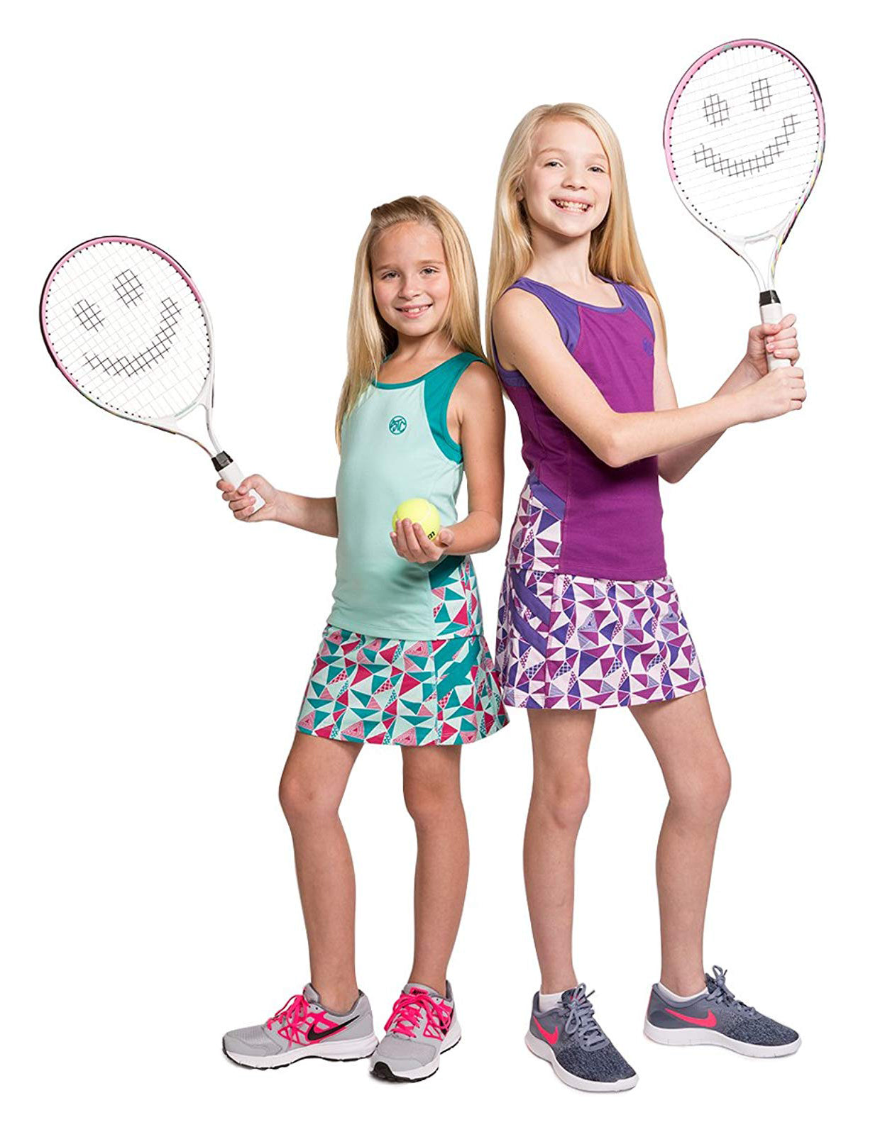 Girls Tennis And Golf Tank and Skirt Set With Built In Shorts