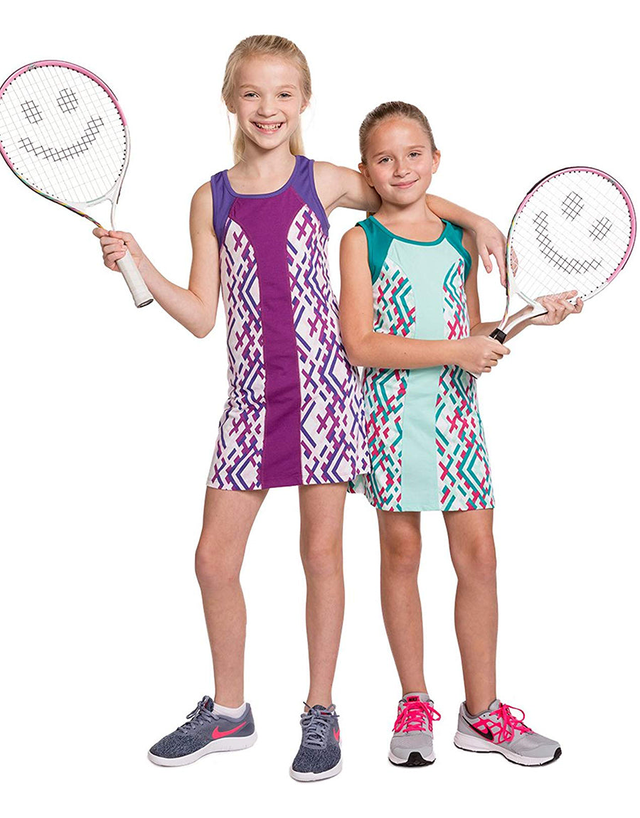 Girls Tennis & Golf Sleeveless Dress with Shorts