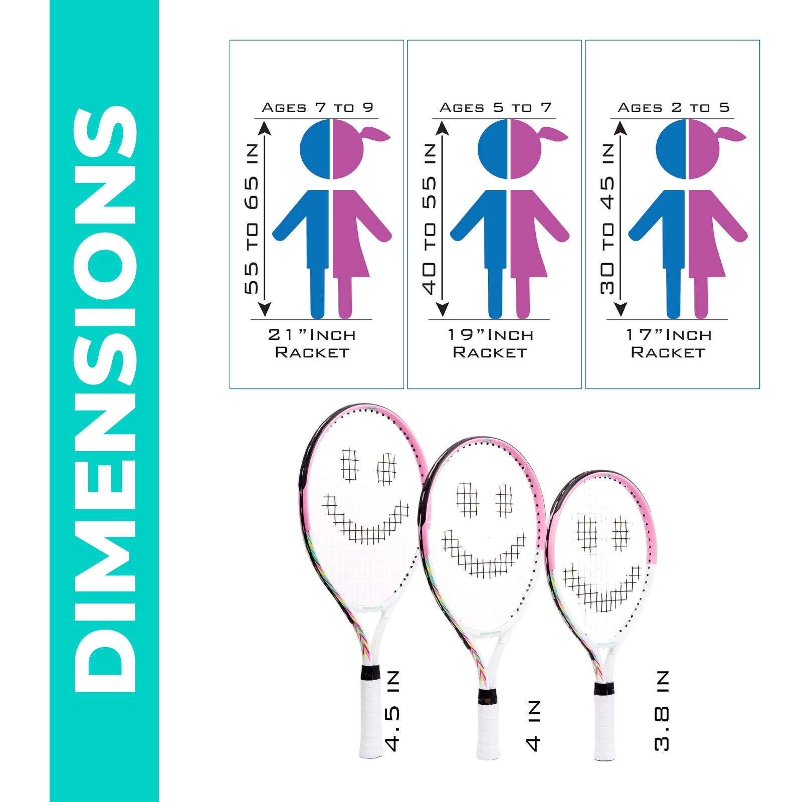 Tennis Rackets for Kids Pink